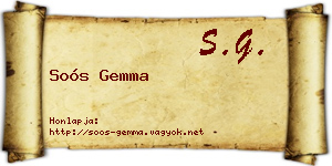 Soós Gemma névjegykártya